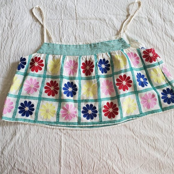 NWT ZARA  EMBROIDERED TOP LIMITED EDITION LINEN BLEND ECRU, REF. 7521/402, sz XL - Picture 3 of 6